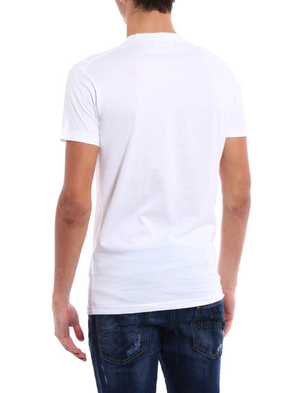 Be Cool Be Nice print T-shirt shop online: DSQUARED2