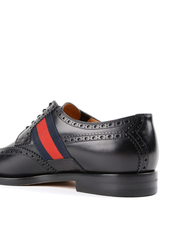 Bee Web brushed leather brogues shop online: GUCCI