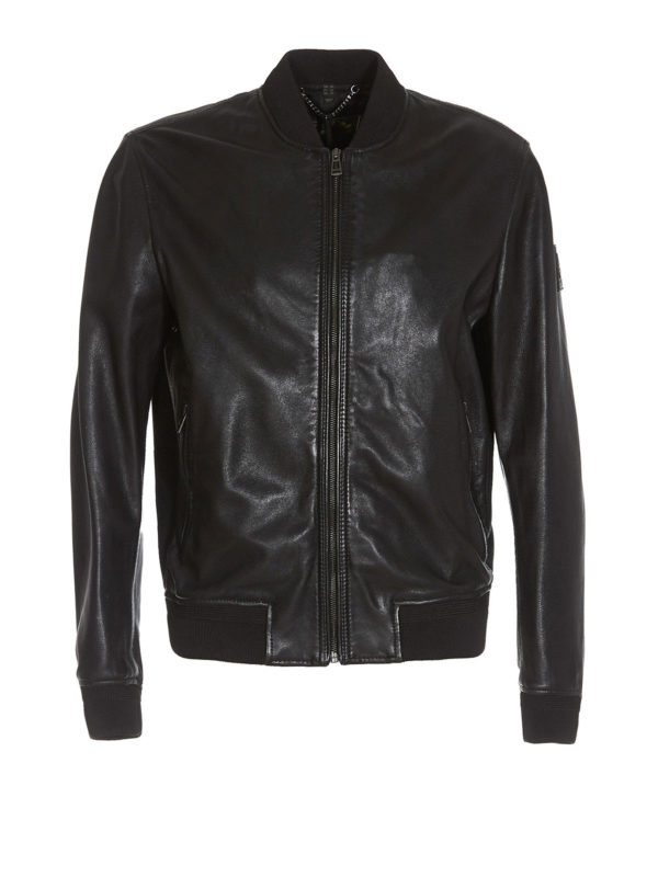 BELSTAFF: leather jacket - Leather bomber jacket