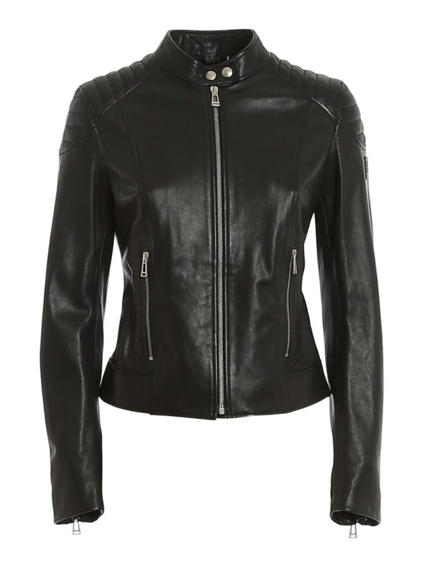 BELSTAFF: Lederjacken - Lederjacke - Schwarz