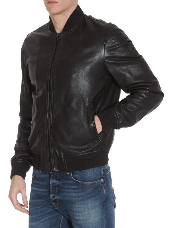 BELSTAFF: leather jacket online - Leather bomber jacket