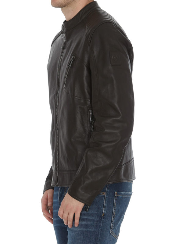 BELSTAFF: leather jacket online - Soft leather biker jacket