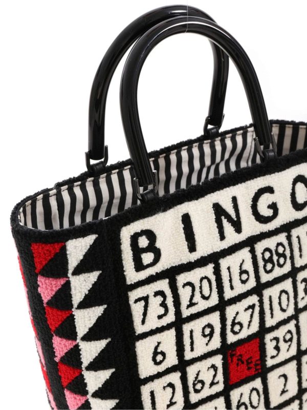 Borsa a mano Bingo Bibi nera e bianca shop online: Lulu Guinness