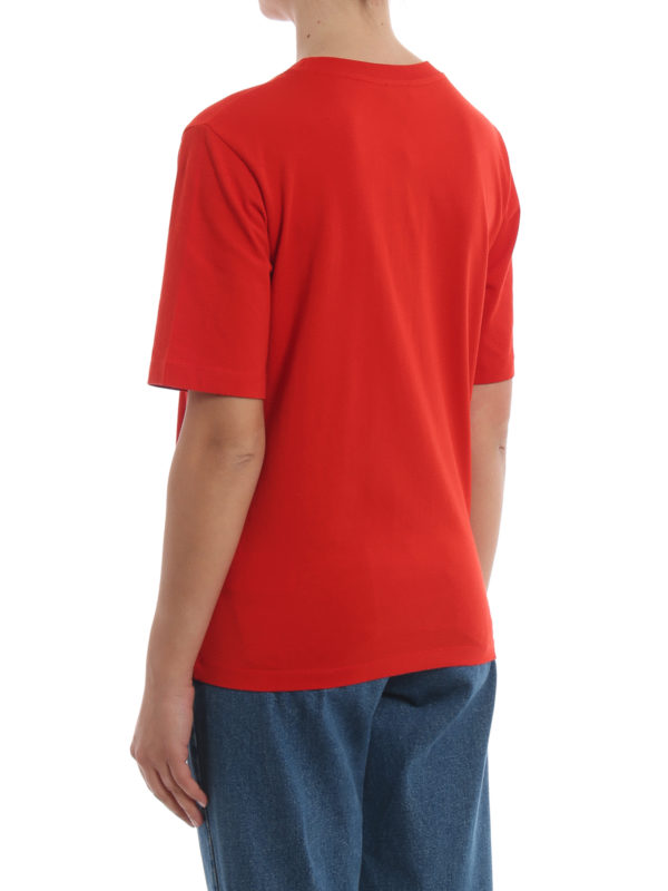 Bicolour Tiger print red T-shirt shop online: KENZO