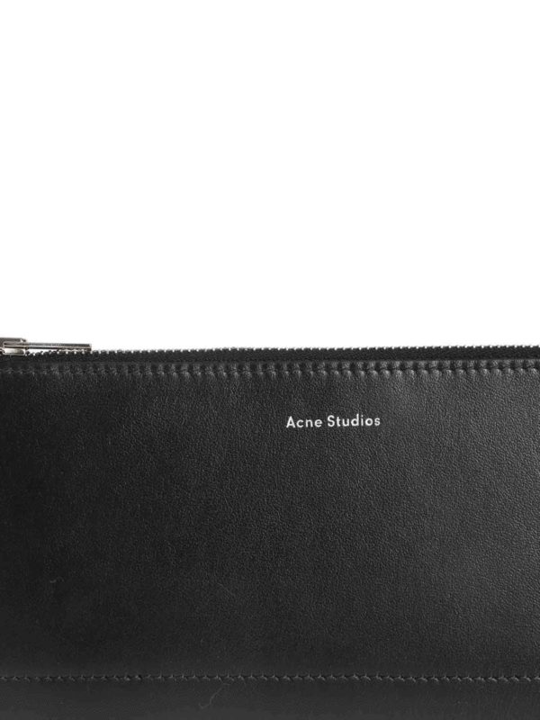 Bifold continental wallet black shop online: Acne Studios