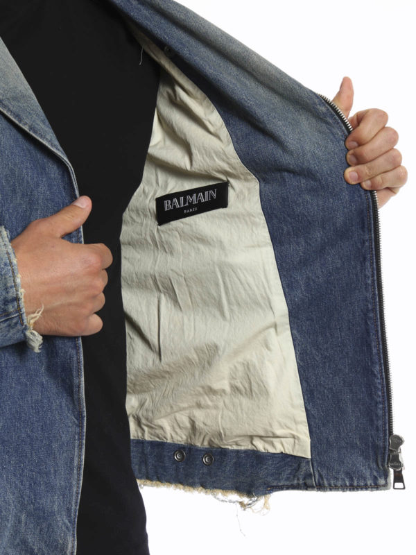 Biker-inspired denim jacket