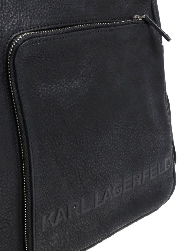 Black bag with 3D logo shop online: KARL LAGERFELD