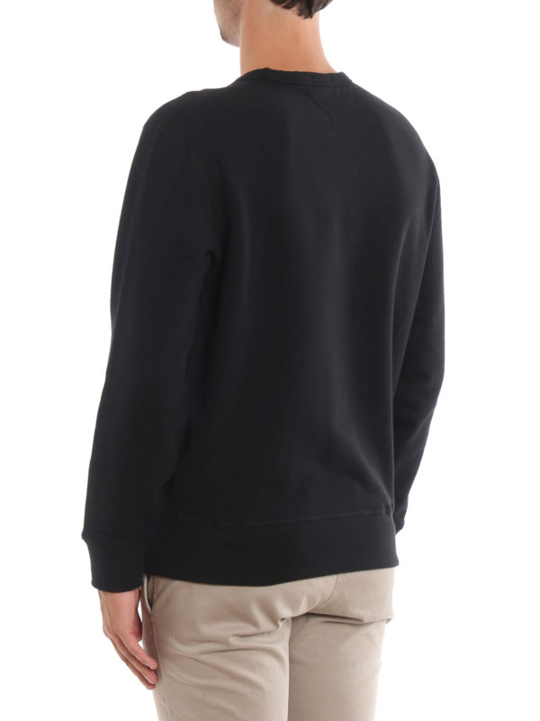 Black cotton blend sweatshirt shop online: POLO RALPH LAUREN
