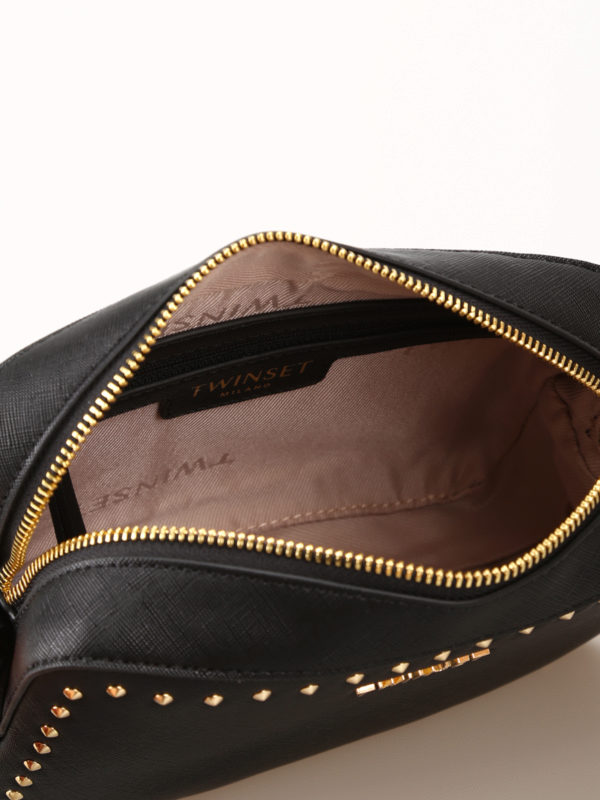 Tracolla nera piccola in similpelle shop online: TWINSET