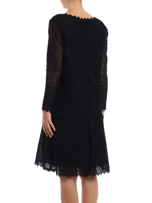 Abito in pizzo macramè nero shop online: ERMANNO SCERVINO