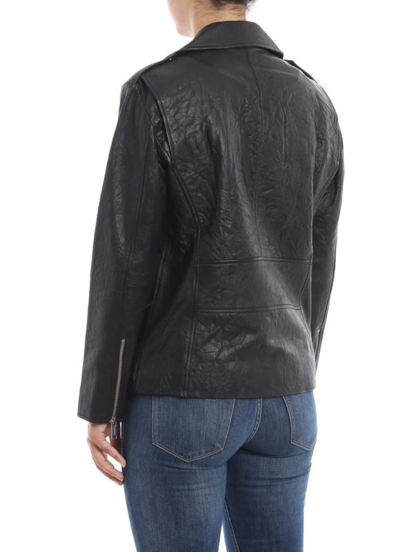 Chiodo nero in morbida nappa shop online: MICHAEL KORS