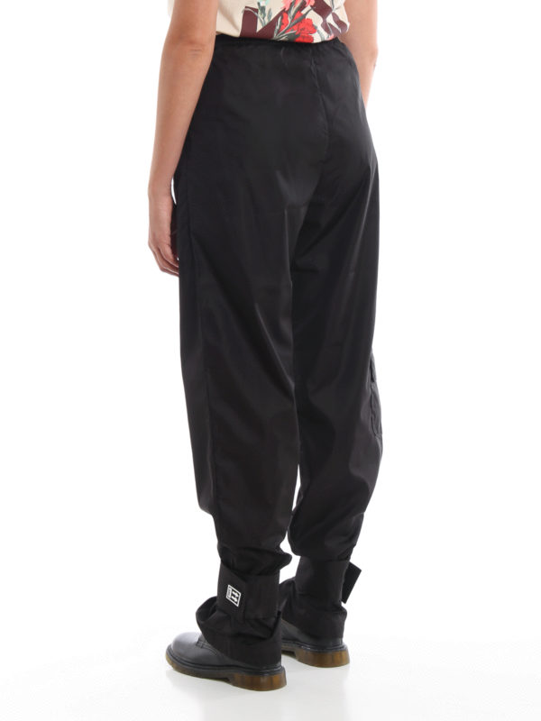 Black nylon joggers shop online: OFF-WHITE