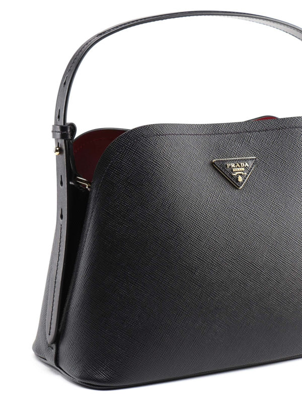 Shoulder bags Prada - Black saffiano leather shoulder bag - 1BA2512ERXME5