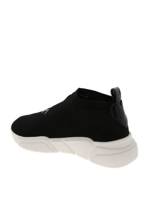 Black sneakers with iridescent logo shop online: LOVE MOSCHINO