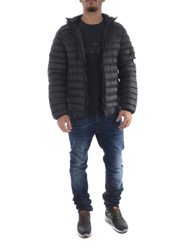 Black ultralight padded jacket shop online: STONE ISLAND