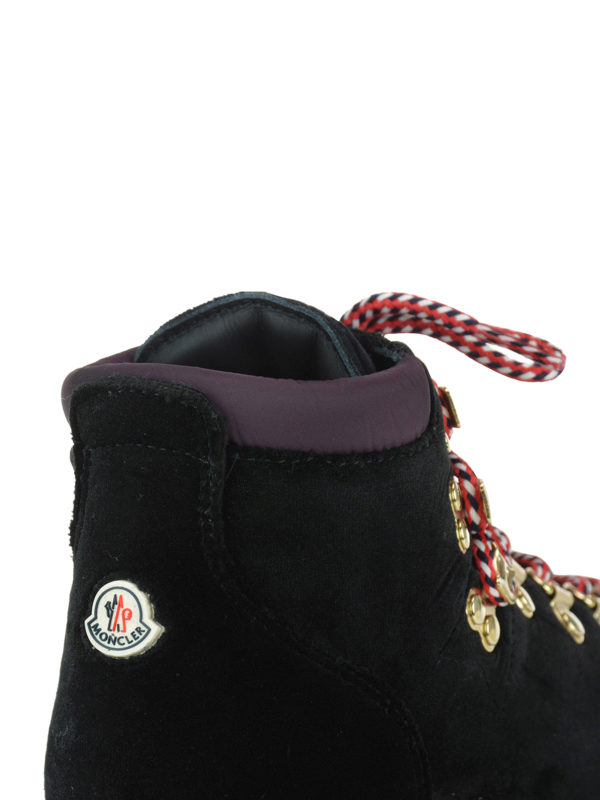Blanche velvet hiking ankle boots shop online: MONCLER