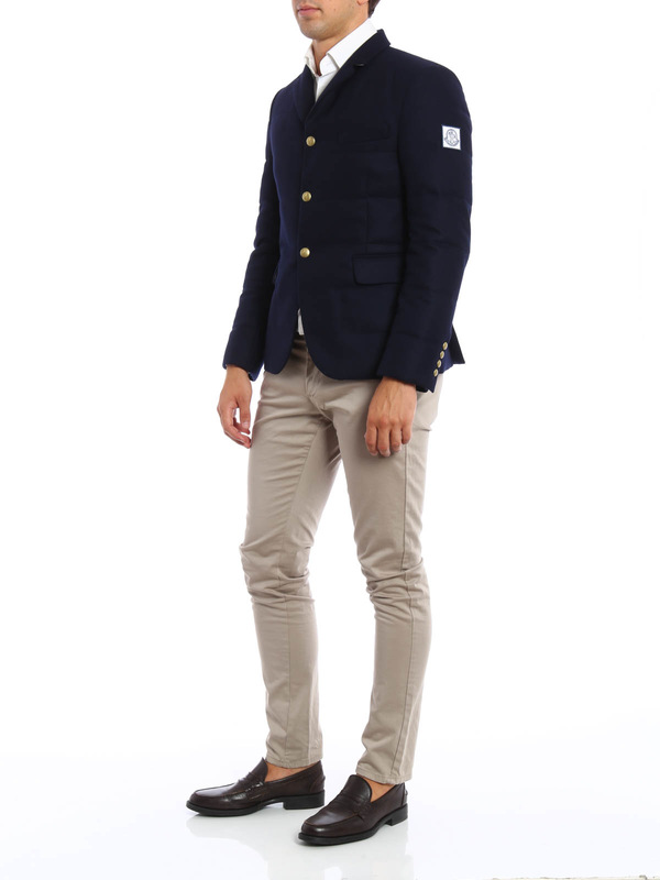 Blazer-inspired padded jacket shop online: MONCLER