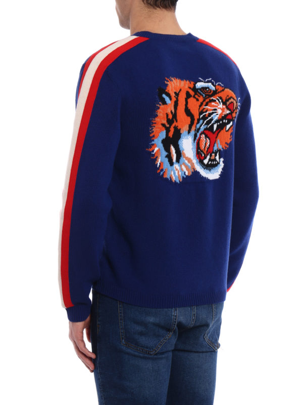 MOCO　GUCCI BLIND FOR LOVE トレーナー 6 Gucci Blind For Love intarsia sweater - Blue | 496686X9I824166