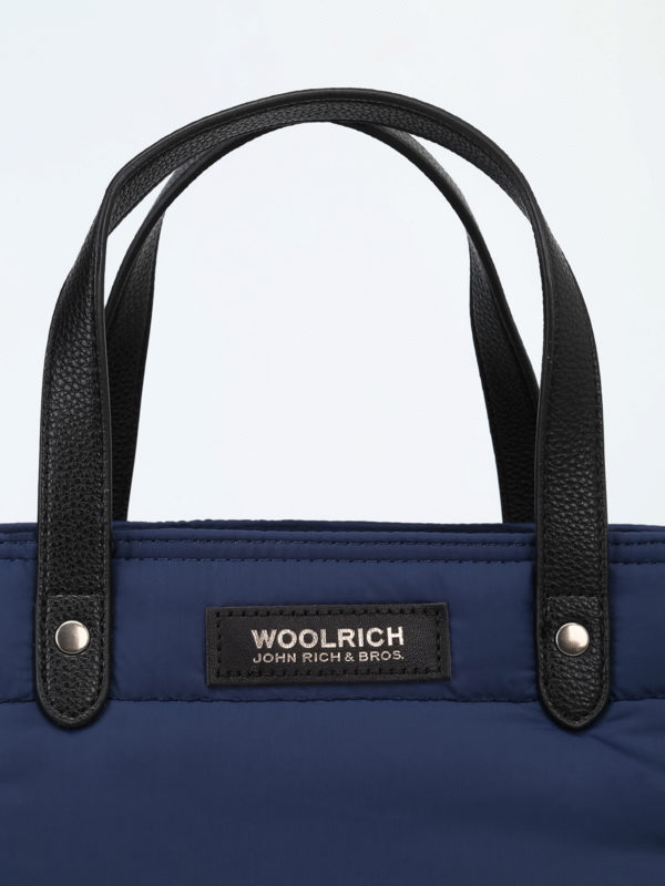 Blue padded nylon small tote shop online: WOOLRICH