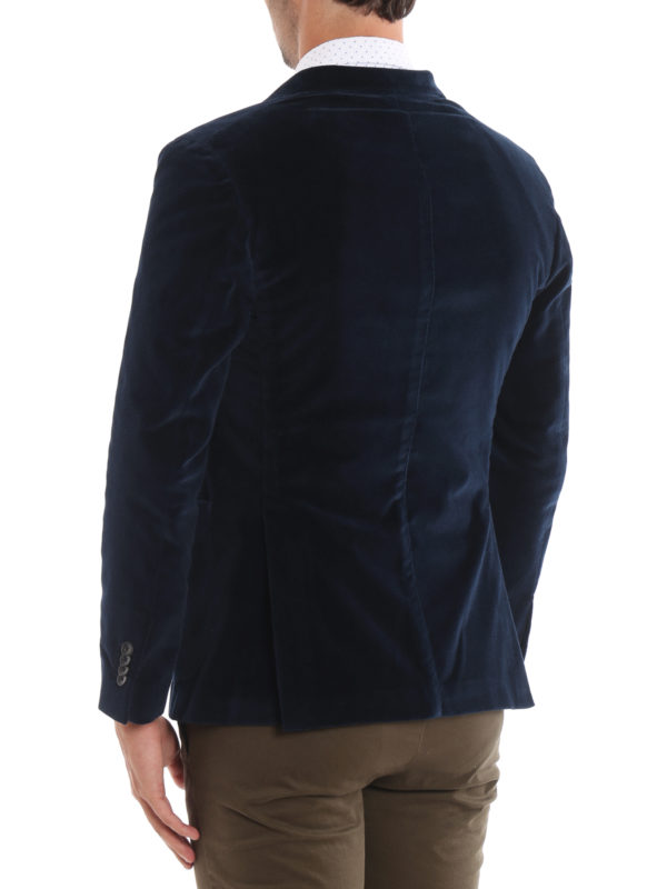 Blue velvet blazer shop online: BOGLIOLI
