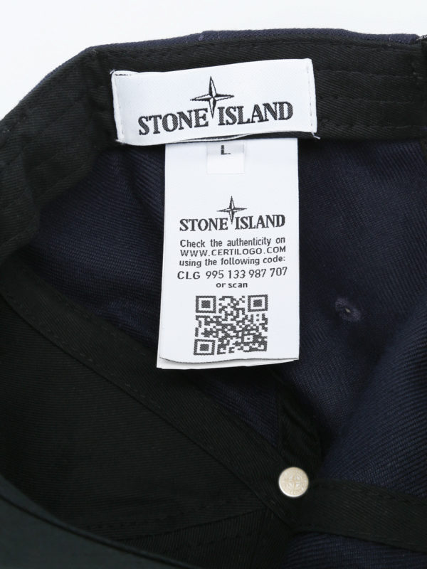 Blue wool blend baseball cap shop online: STONE ISLAND