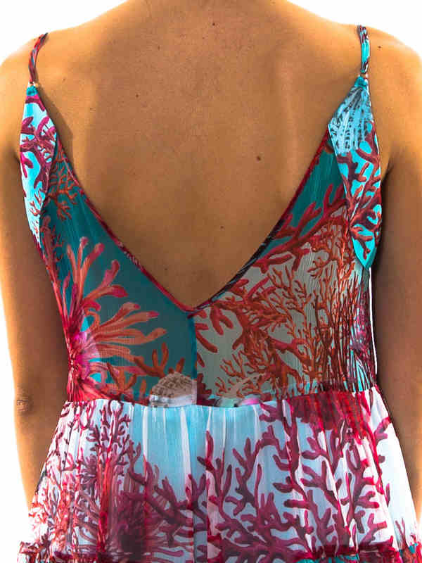 iKRIX BLUGIRL: Abito con stampa corallo