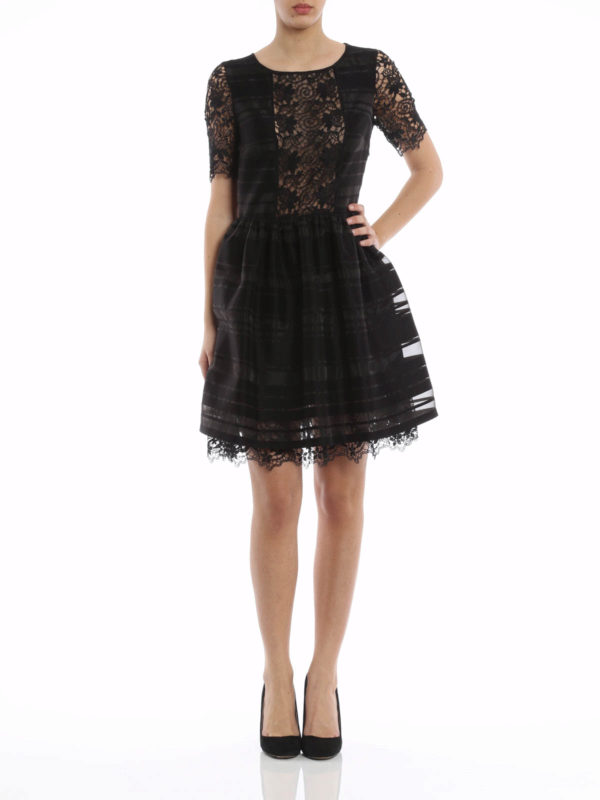 BLUGIRL: abiti corti online - Abito con inserti in pizzo