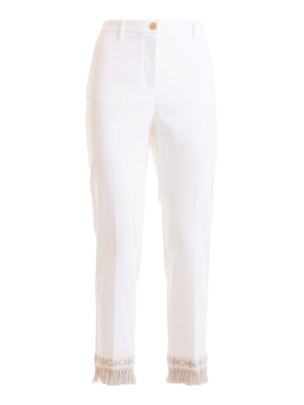 BLUMARINE: Pantalons casual - Pantalons Décontractés - Crème