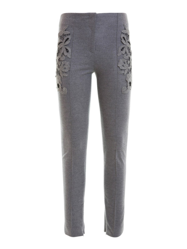 BLUMARINE: Leggings - Leggins Grises