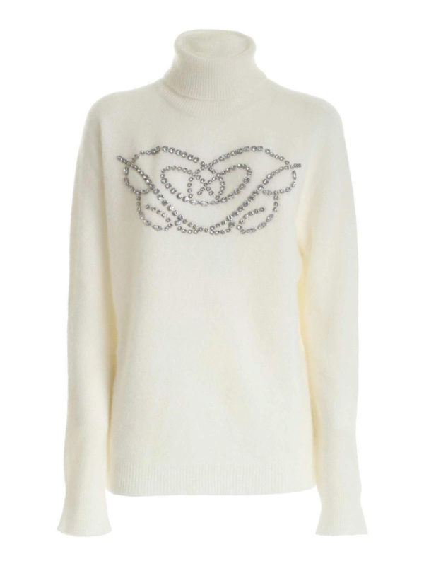 BLUMARINE: Rollkragenpullover  und Polo-Ausschnitt - Rollkragenpullover - Creme
