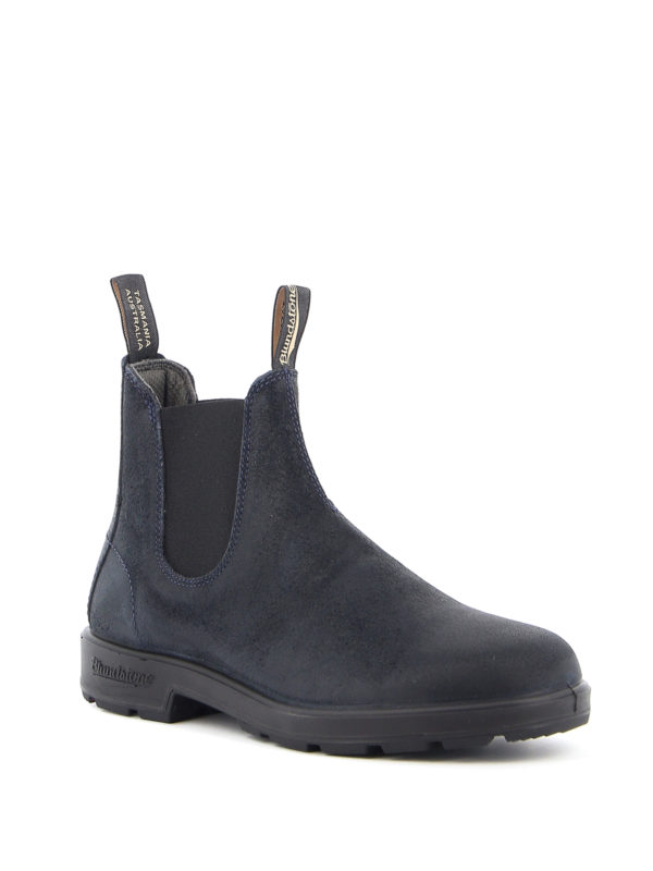 BLUNDSTONE: ankle boots online - Waxed suede Chelsea boots