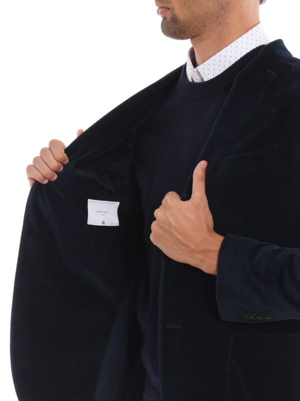 BOGLIOLI buy online Blue velvet blazer