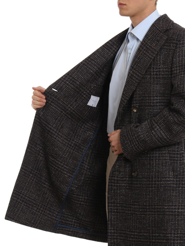 BOGLIOLI buy online Double-breasted checked wool coat