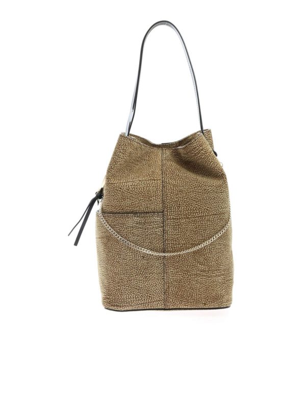 Borbonese: Secchielli - Secchiello Medium Etoile beige e marrone