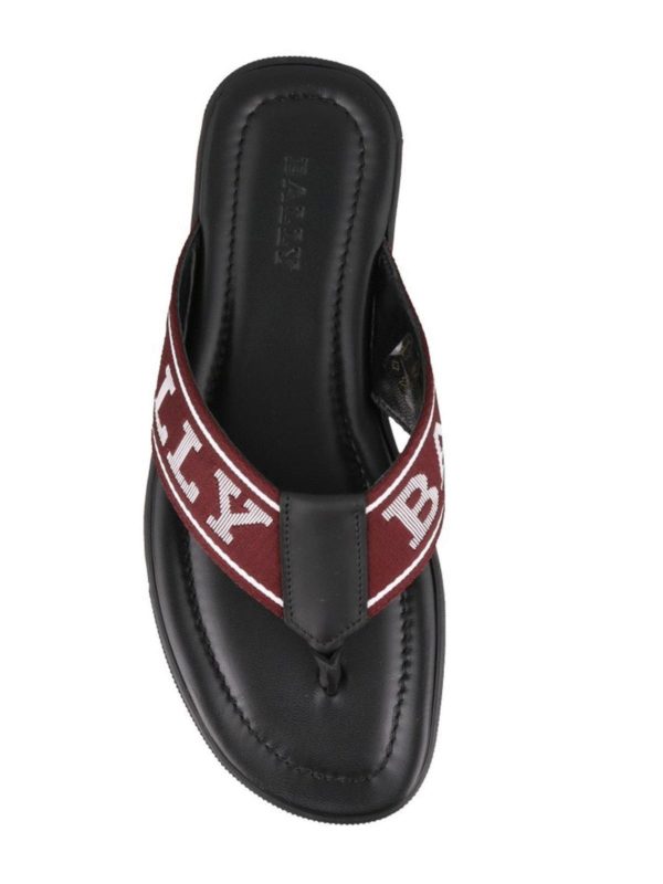Border sandals in red shop online: BALLY