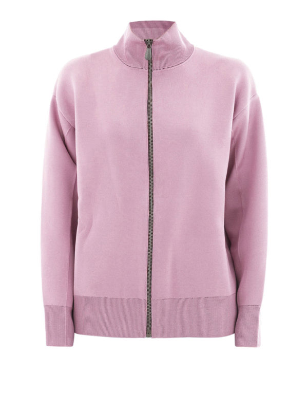 BOTTEGA VENETA: cardigans - Wool and silk sweatshirt cardigan