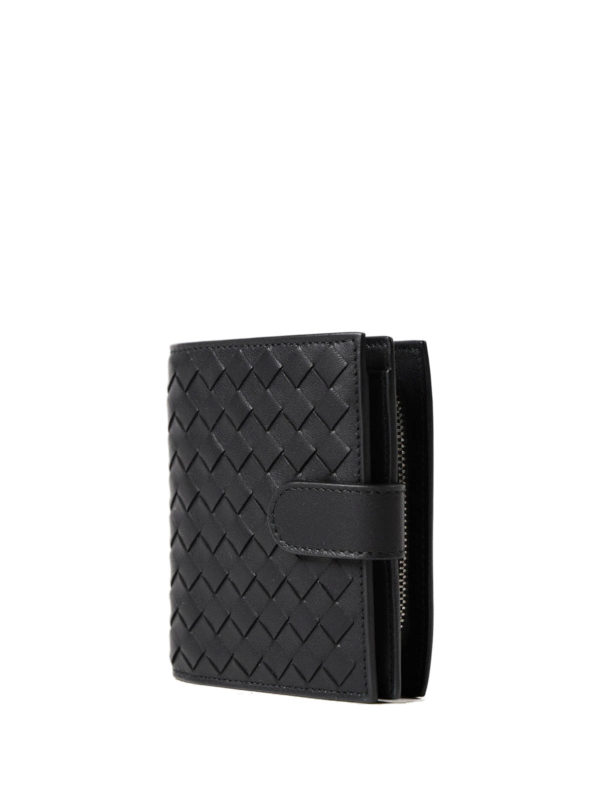 BOTTEGA VENETA: wallets & purses online - Intrecciato napa black mini wallet