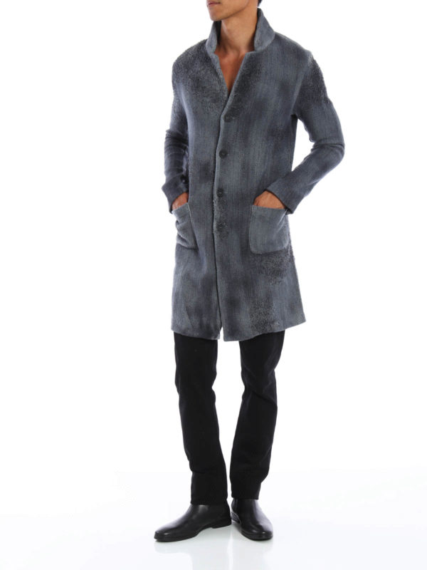Boucle wool coat shop online: AVANT-TOI
