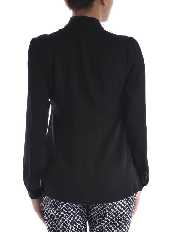 Bow tie silk blouse shop online: MICHAEL KORS