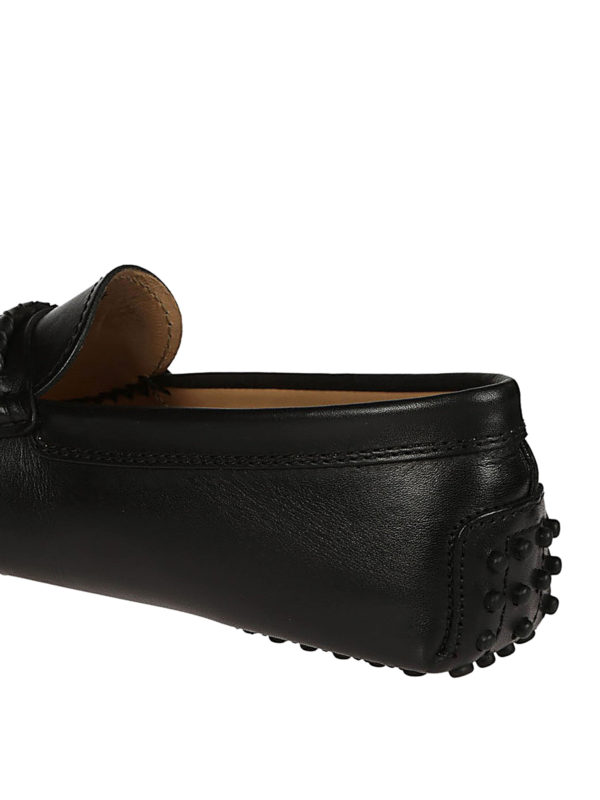 Braid detail leather driver shoes shop online: TOD