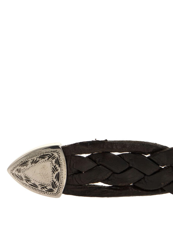 Braided calfskin belt shop online: BRUNELLO CUCINELLI