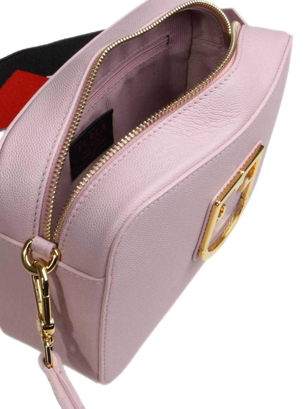 Brava pink leather cross body bag shop online: FURLA