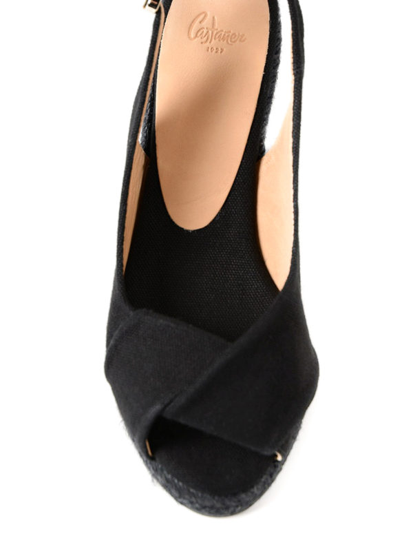 Brianda black wedge espadrilles shop online: CASTANER