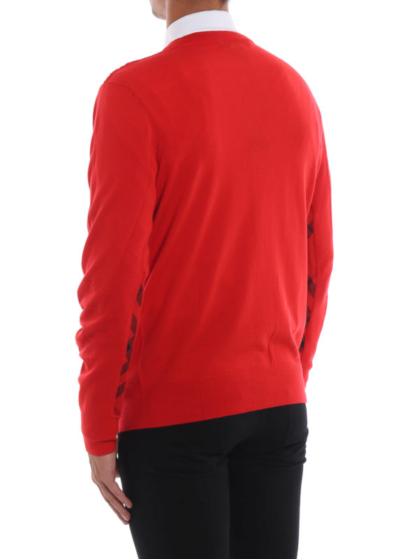 Bright red Carter wool sweater shop online: BURBERRY