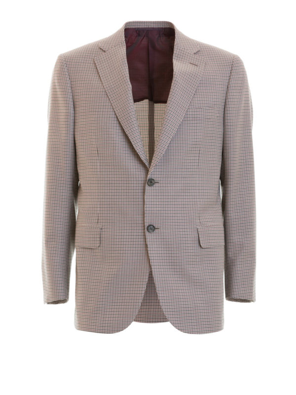 BRIONI: blazers - Houndstooth unstructured blazer