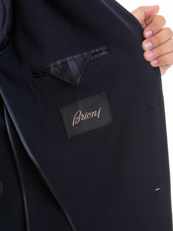 Brioni テーラードジャケット メンズ - ダークブルー|UM580LO5K614000