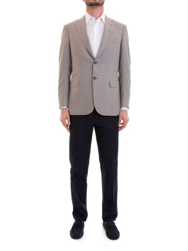 BRIONI: blazers online - Houndstooth unstructured blazer