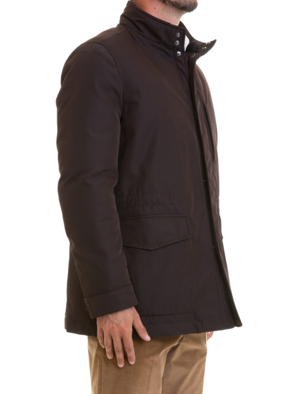 BRIONI: Vestes-rembourrees online - Blouson Rembourré - Marron