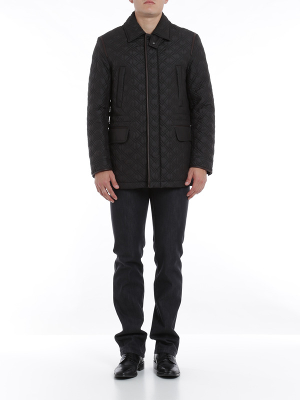 BRIONI: padded jackets online - Quilted Field  jacket