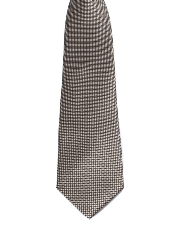 BRIONI: ties & bow ties - Micro patterned silk tie